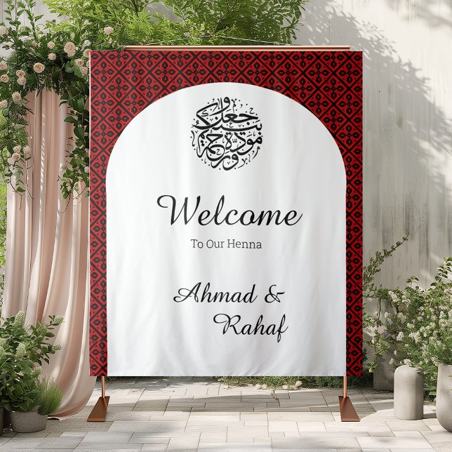 Personalised Palestinian Henna Photo Backdrop Tapestry (Creator Uploaded)