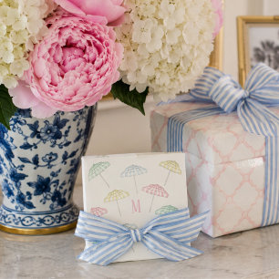 Personalised Palm Beach Umbrella Watercolor  Napkin