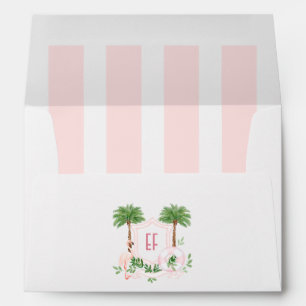 Personalised Palm Springs Flamingo Monogram Envelope