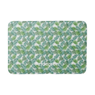 Personalised Palm tree Beach girly Bath Mat