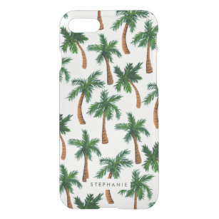 Personalised Palm Tree Print iPhone SE/8/7 Case