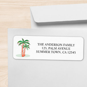 Personalised Palm Trees Tropical Return Address