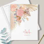 Personalised Pampas Grass Pink Floral Planner 2023<br><div class="desc">This stylish planner is decorated with watercolor pampas grass,  eucalyptus,  flowers,  and dried leaves.
Easily customisable with you name monogram and year.
Because we create our artwork you won't find this exact image from other designers.
Original Watercolor © Michele Davies.</div>