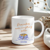 Personalised Pancake Lovers Mug Fun Breakfast Art