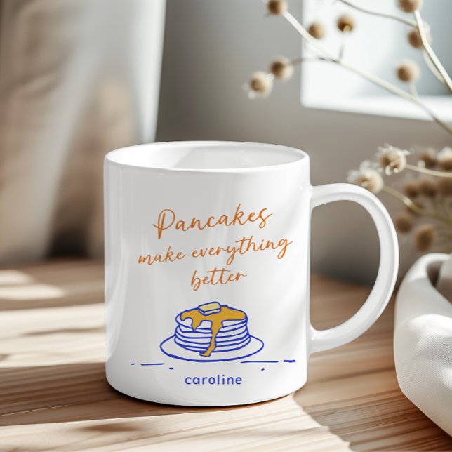 Personalised Pancake Lovers Mug Fun Breakfast Art (Creator Uploaded)