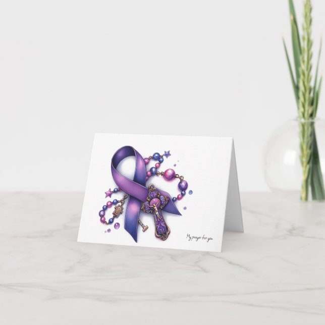 Personalised Pancreatic Cancer Prayer Card (Front)