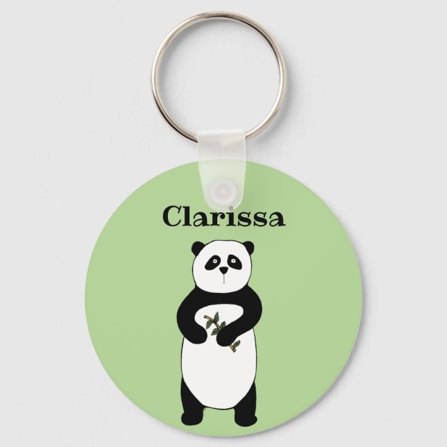 Personalised Panda Bear Keychain (Front)