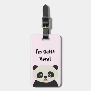Personalised Panda Bear Luggage Tag