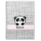 Personalised Panda Bear Pink Black Notebook