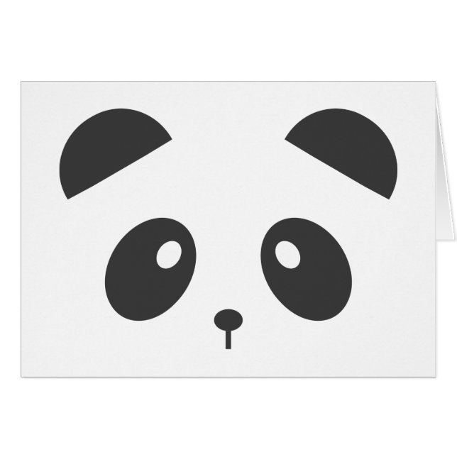 Personalised panda card (Front Horizontal)