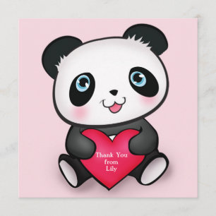 "personalised panda card" "personalised thank you
