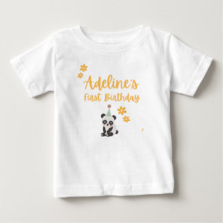Personalised Panda First Birthday T-Shirt