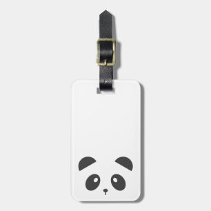 Personalised panda luggage tag