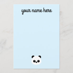 Personalised Panda Notecards for Kids
