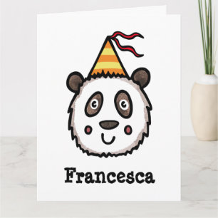 Personalised Panda Party Kid's Birthday Card