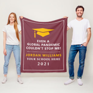 Personalised Pandemic - Graduate Class of 2021 Fleece Blanket