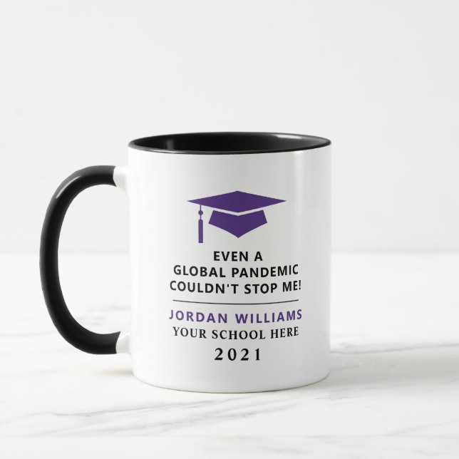 Personalised Pandemic - Graduate Class of 2021 Mug (Left)