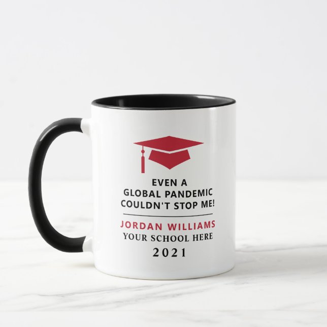 Personalised Pandemic - Graduate Class of 2021 Mug (Left)
