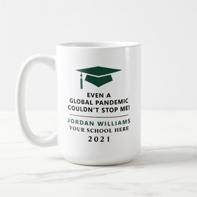 Personalised Pandemic - Graduate Class of 2021 Mug (Left)