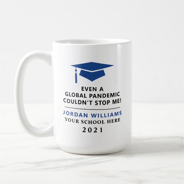 Personalised Pandemic - Graduate Class of 2022 Mug (Left)