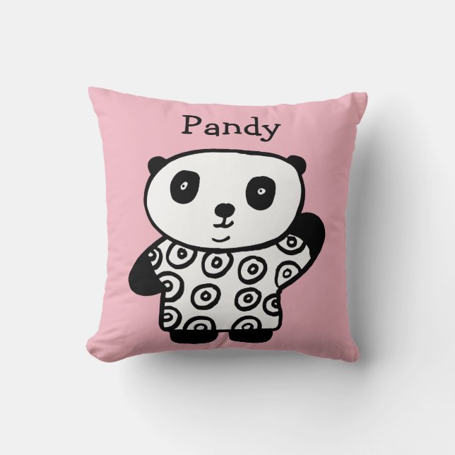Personalised Pandy the Panda Cushion (Front)