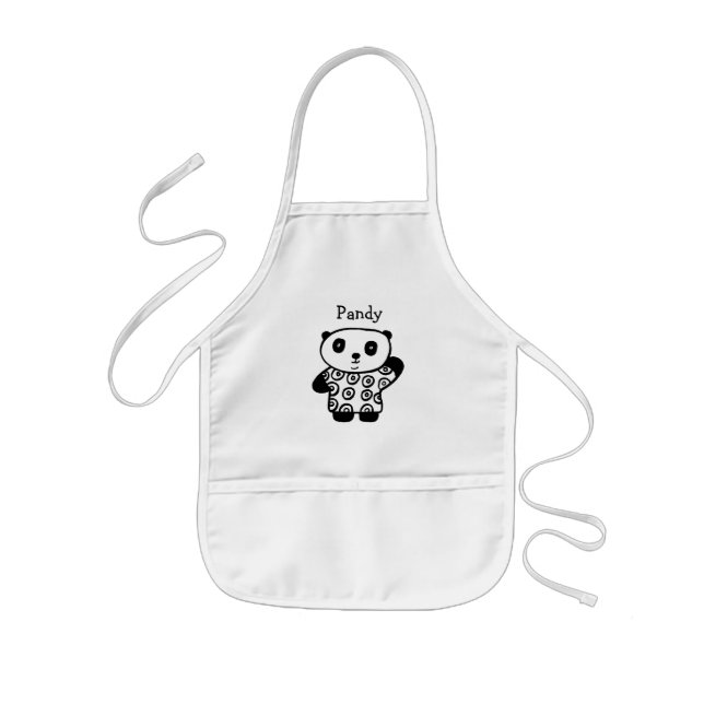 Personalised Pandy the Panda Kids Apron (Front)