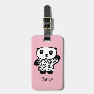 Personalised Pandy the Panda Luggage Tag