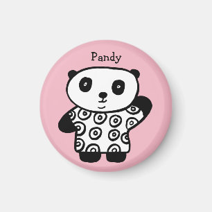 Personalised Pandy the Panda Magnet