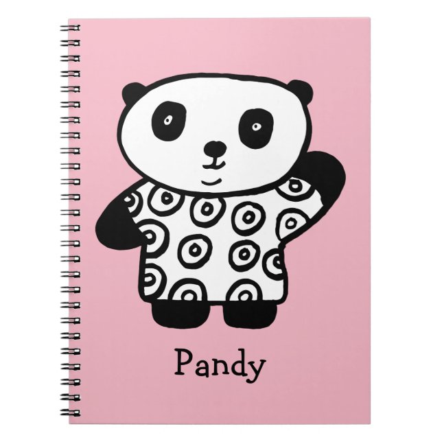 Personalised Pandy the Panda Notebook (Front)