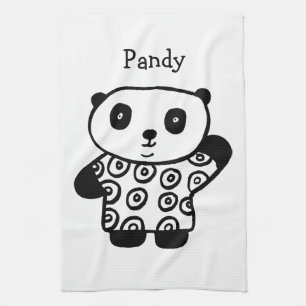 Personalised Pandy the Panda Tea Towel