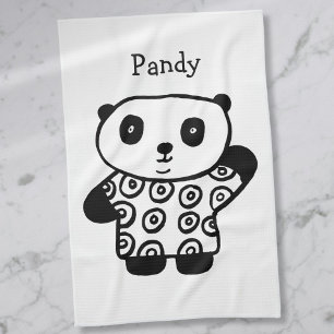 Personalised Pandy the Panda Tea Towel