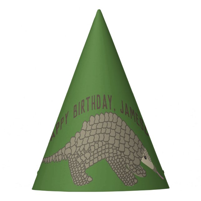 Personalised Pangolins Party Hats (Front)