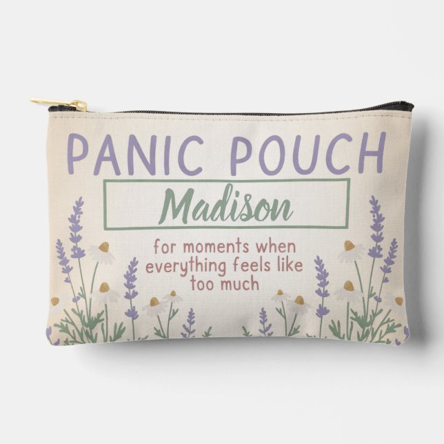 Personalised Panic Pouch | Anxiety Bag (Front)