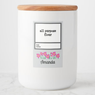 Personalised Pantry Essential Jar Food Label