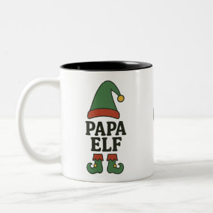 Personalised Papa Elf Mug – Custom Christmas Gift 