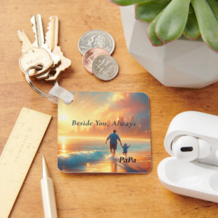 Personalised Papa Keychain - Beside You Always