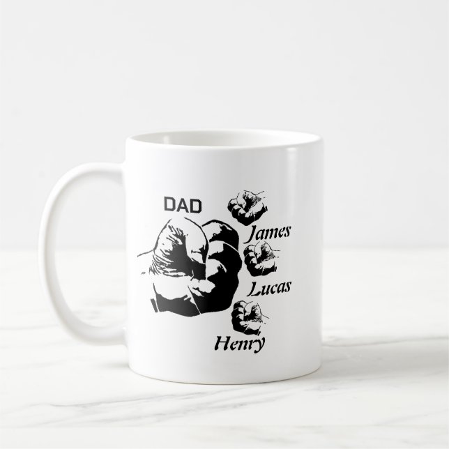 Personalised Papa mug, Custom Fathers Day mug (Left)