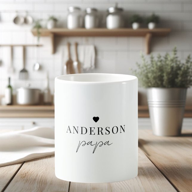 Personalised Papa Mug with Heart | Custom Name  (Creator Uploaded)