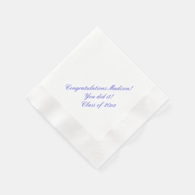 Personalised Paper Napkins (Corner)