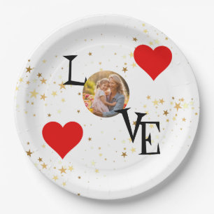Personalised paper plate with Mummy and me Picture