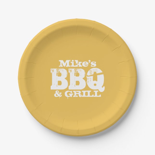 Personalised paper plates for BBQ party (Front)