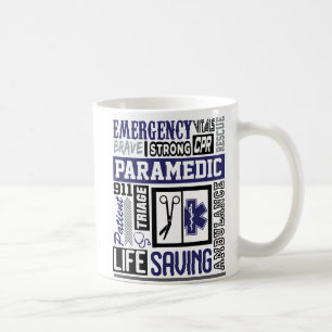 Personalised Paramedic SymbolS Words Coffee Mug