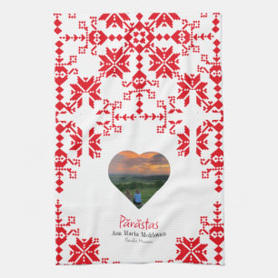 Personalised parastas tea towel
