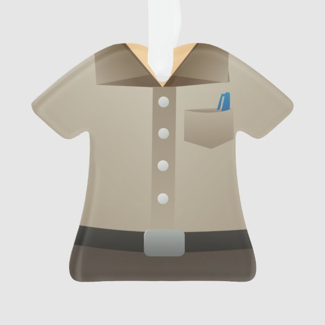 Personalised Parcel Delivery Man Christmas Holiday Ornament (Front)