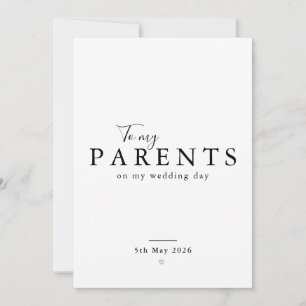Personalised Parents Wedding Day Thank You Card