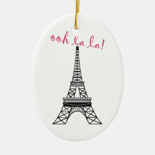 Personalised Paris Eiffel Tower Christmas Ornament