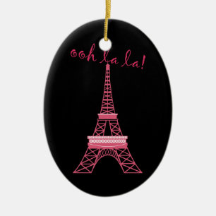 Personalised Paris Eiffel Tower Christmas Ornament