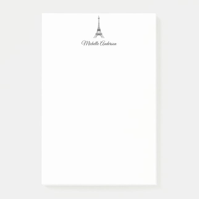 Personalised Paris Eiffel Tower France  Post-it Notes (Front)