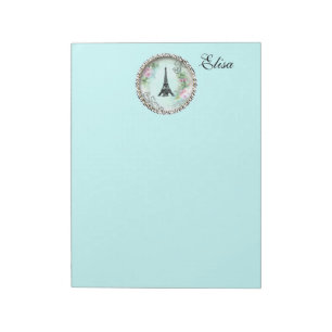 Personalised Paris French Eiffel Tower Notepad