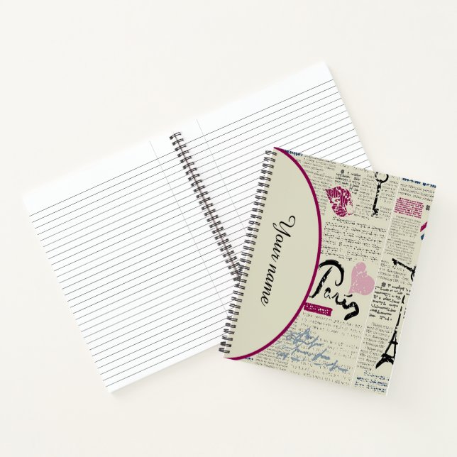Personalised Paris graphics Notebook (Inside)